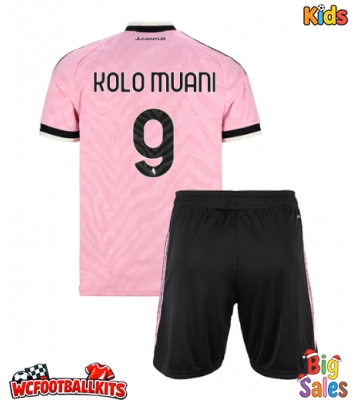 Juventus Randal Kolo Muani #9 Replica Away Stadium Kit for Kids 2026-27 Short Sleeve (+ pants)